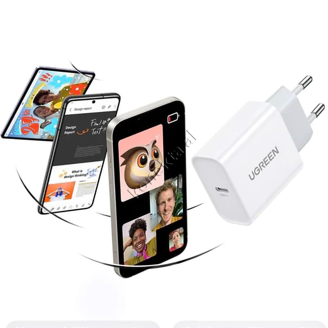 UGreen Fast Charger Adapter, White, 20W, Lightning - Thumbnail 2