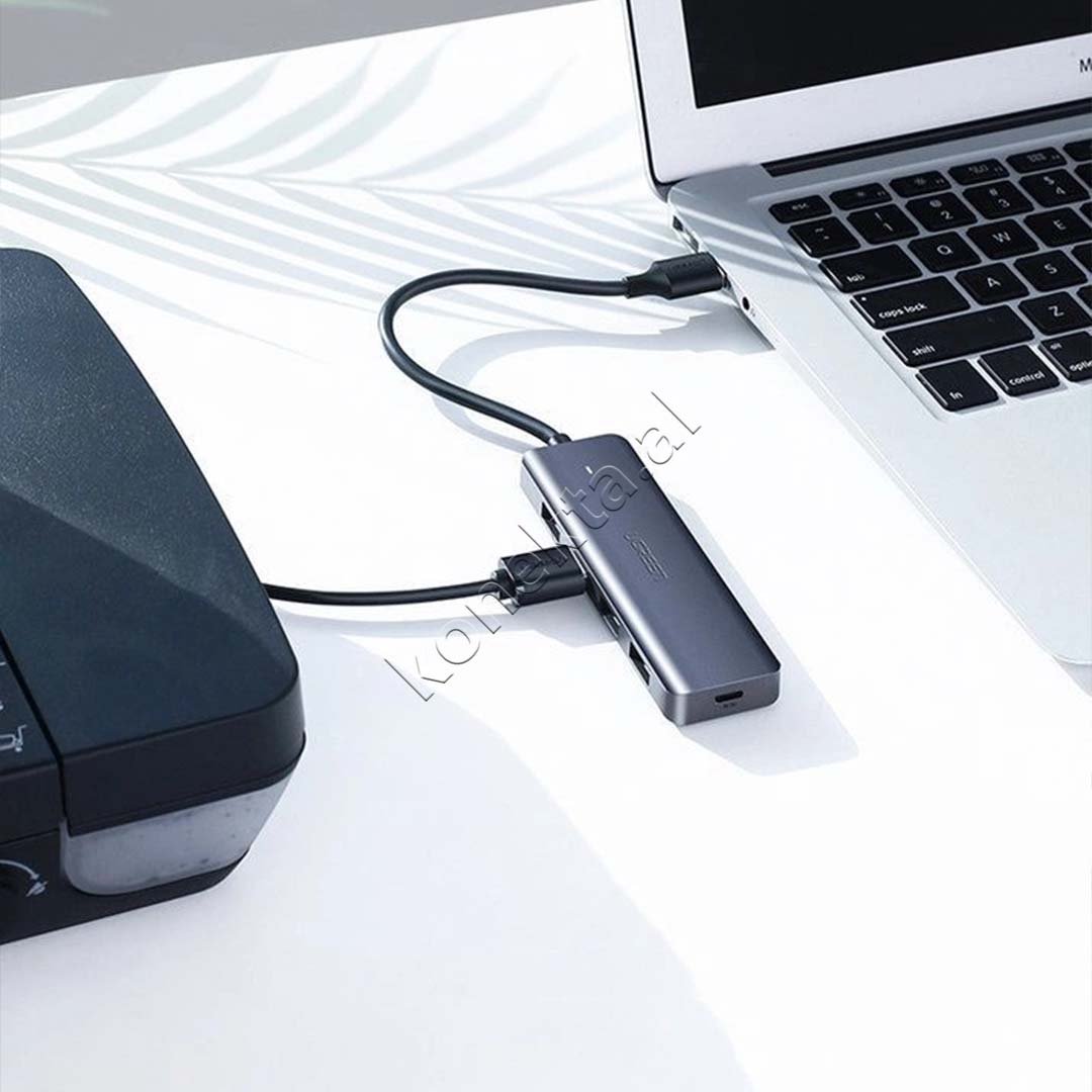 Ugreen USB Hub, 4 Porta USB 3.0, Kabëll Type-C, E argjendtë - Thumbnail 9