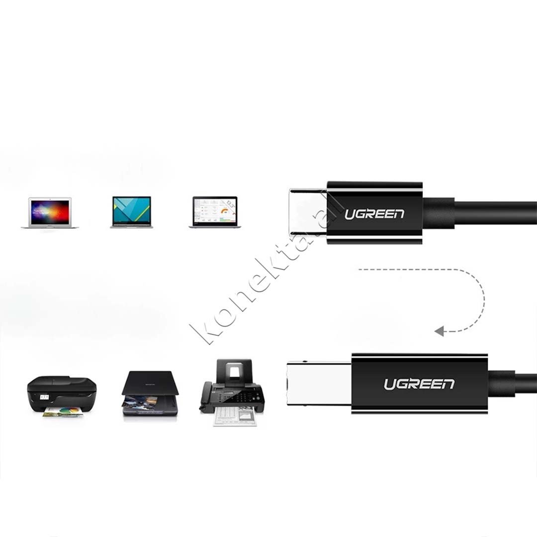 UGreen USB-C to USB-B Printing Cable 1m - Thumbnail 5