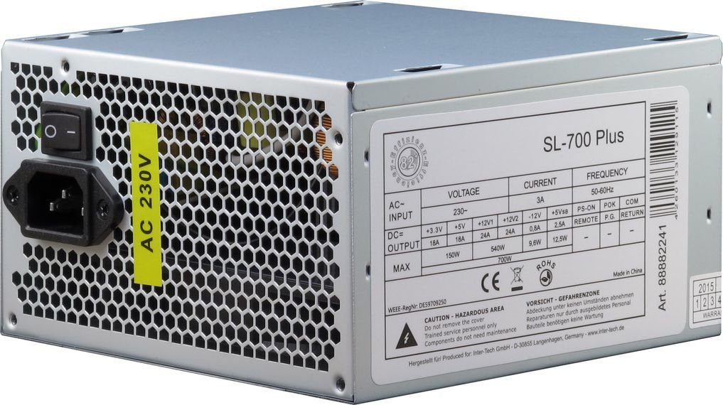 Inter-Tech SL-700 Plus Power Supply, 700W, ATX - Thumbnail 2