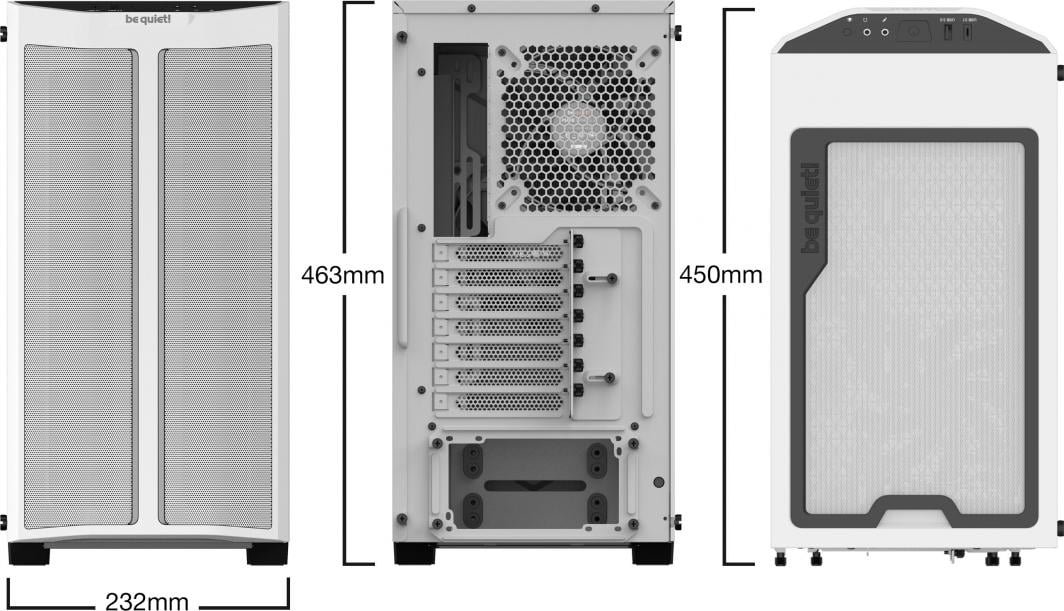 Be quiet! Pure Base 500DX Case, White - Thumbnail 9