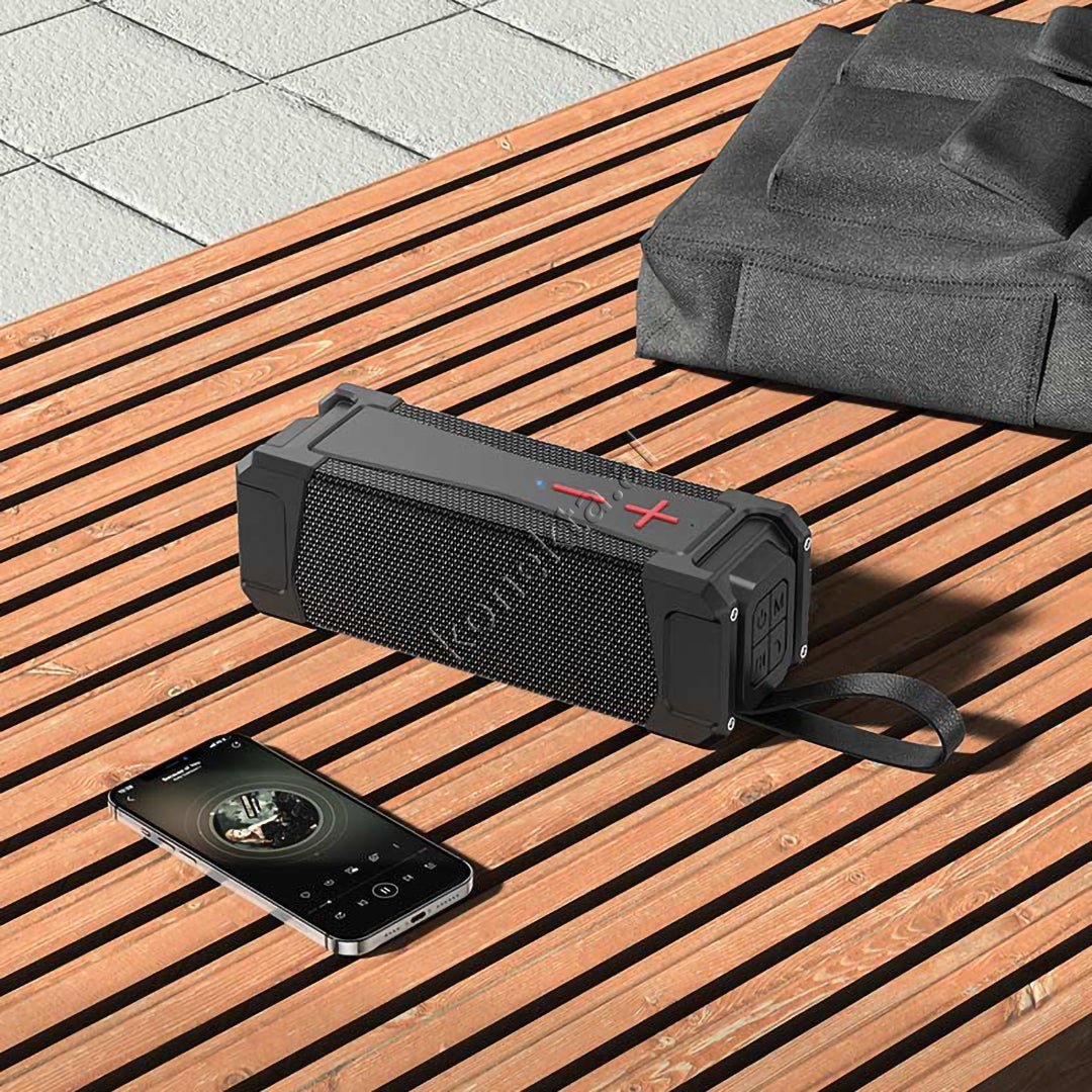 HOCO Bluetooth Speaker with Microphone, USB Port, TF Card, AUX, Waterproof - Thumbnail 7