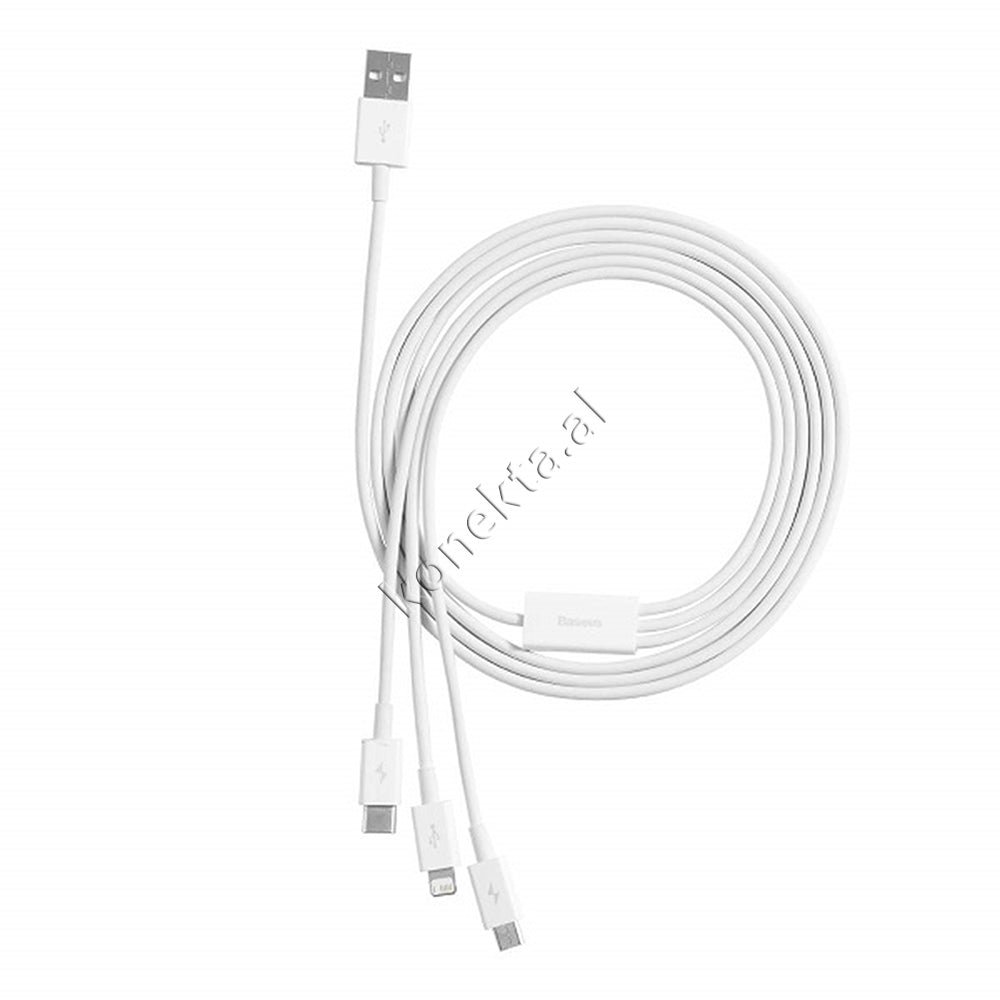 Baseus 3 in 1 Charger Cable, 1.5m - Thumbnail 4