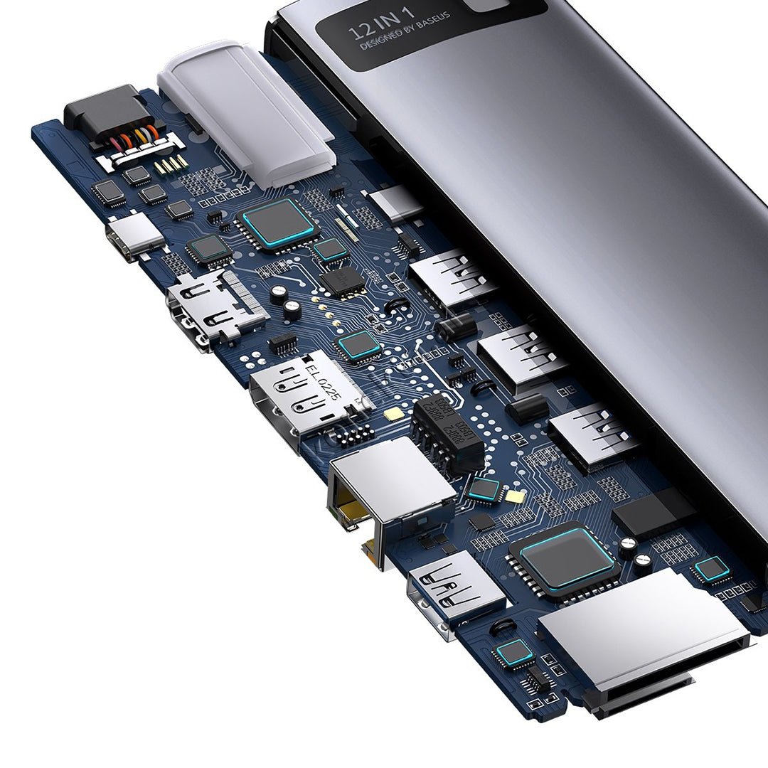 Baseus Type-C Adapter Me 12 Porta Multifunksionale - Thumbnail 3