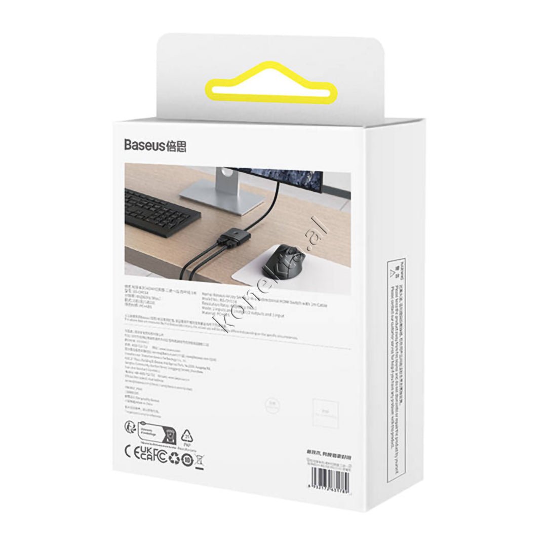 Baseus HDMI Splitter, 1m, Grey - Thumbnail 9