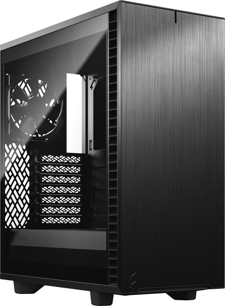 Fractal Design Define 7 Compact Case, Black, TG Light Tint, Midi Tower - Image 1
