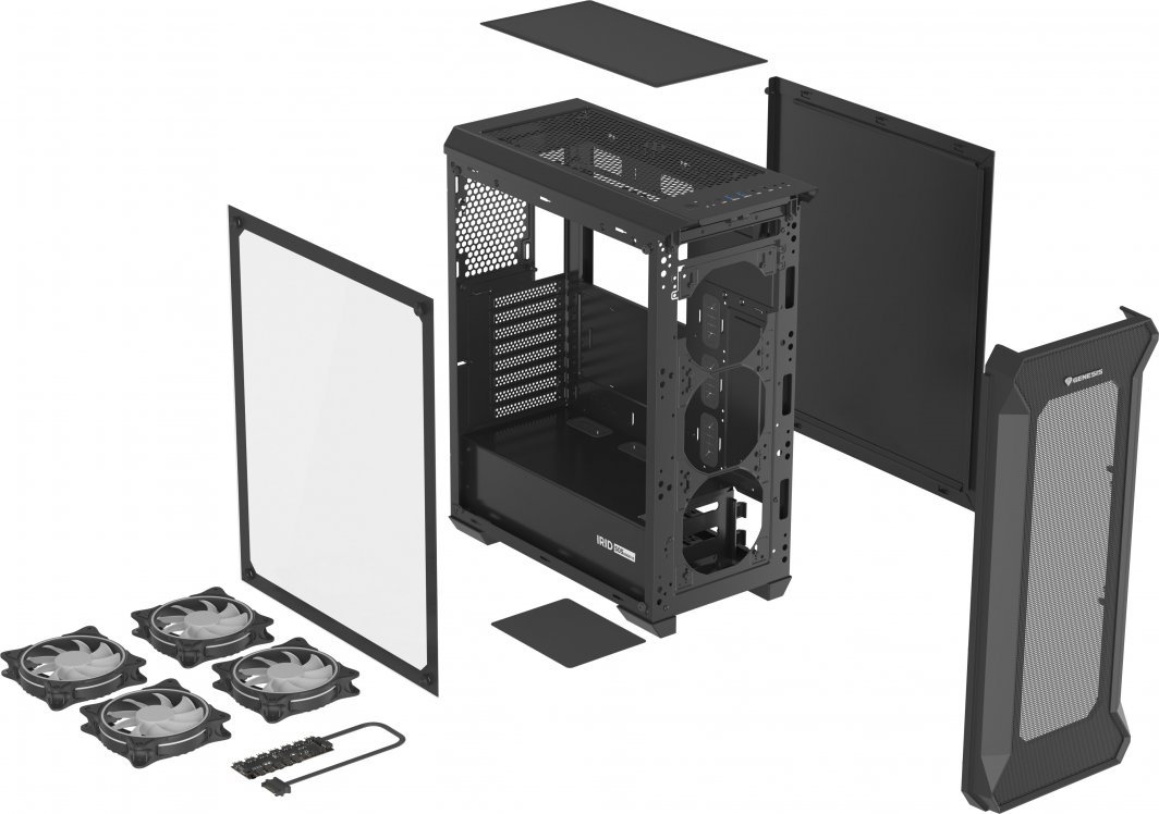 Genesis IRID 505 ARGB V2 Case, Midi Tower - Thumbnail 18