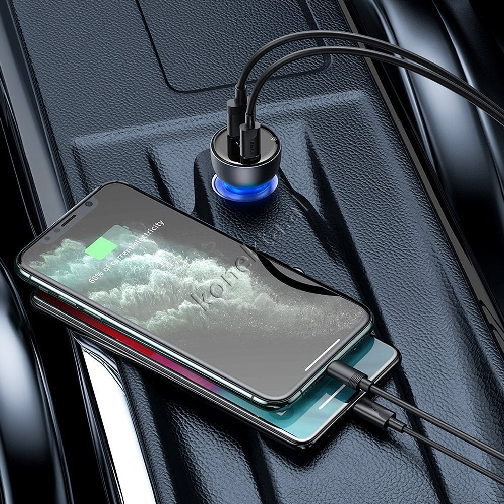 Baseus 65W Charger, 2 USB & Type-C Ports, Black - Thumbnail 8