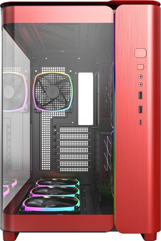 Montech King 95 Pro ARGB Case, Red, Midi Tower - Thumbnail 3