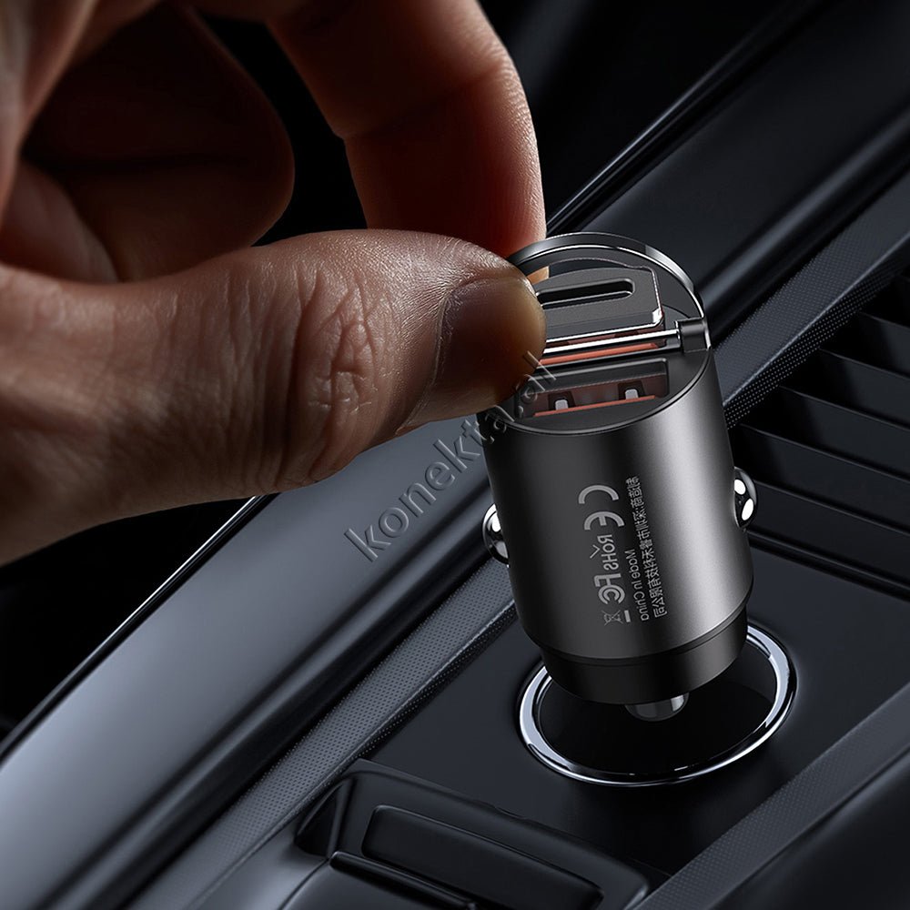 REMAX 30W Fast Charge Car Charger, Black / Silver - Thumbnail 11