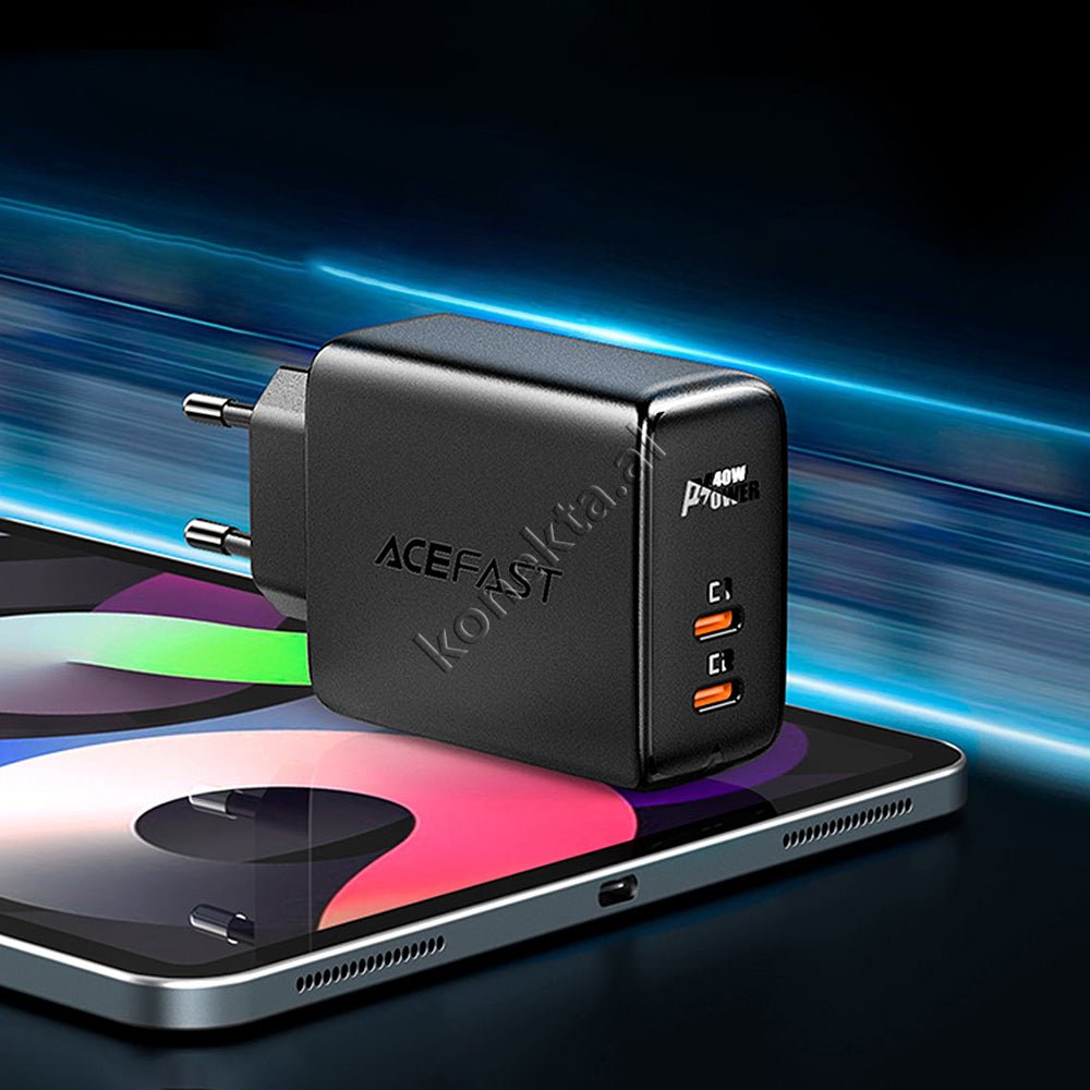 AceFast Adaptor Karikimi 40W Me 2 Porta Type-C - Thumbnail 6