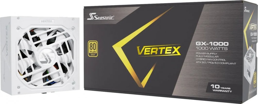 Seasonic Vertex GX Power Supply, White, 1000W - Thumbnail 11