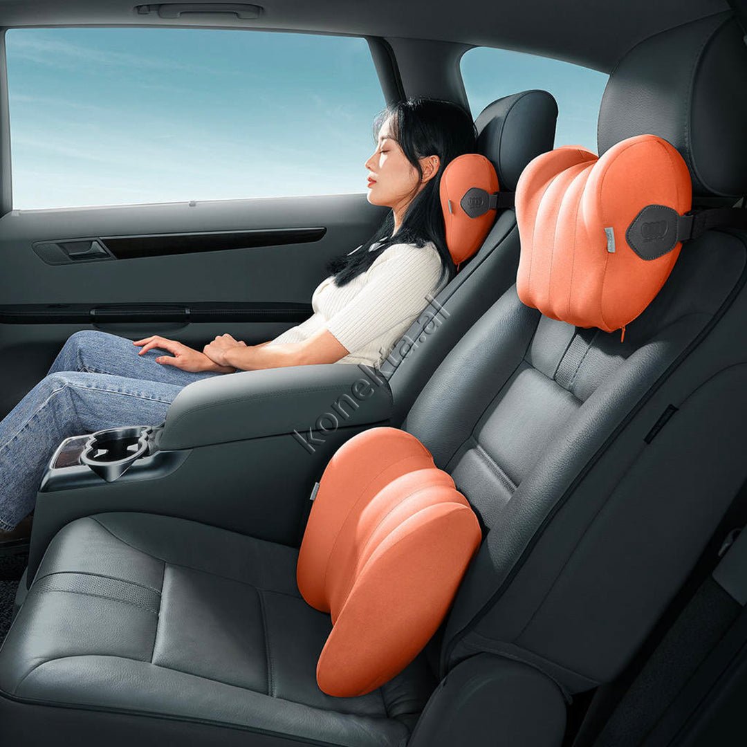 Baseus Multifunctional Memory Neck Pillow, Gray / Orange, 395x263x115mm - Thumbnail 22
