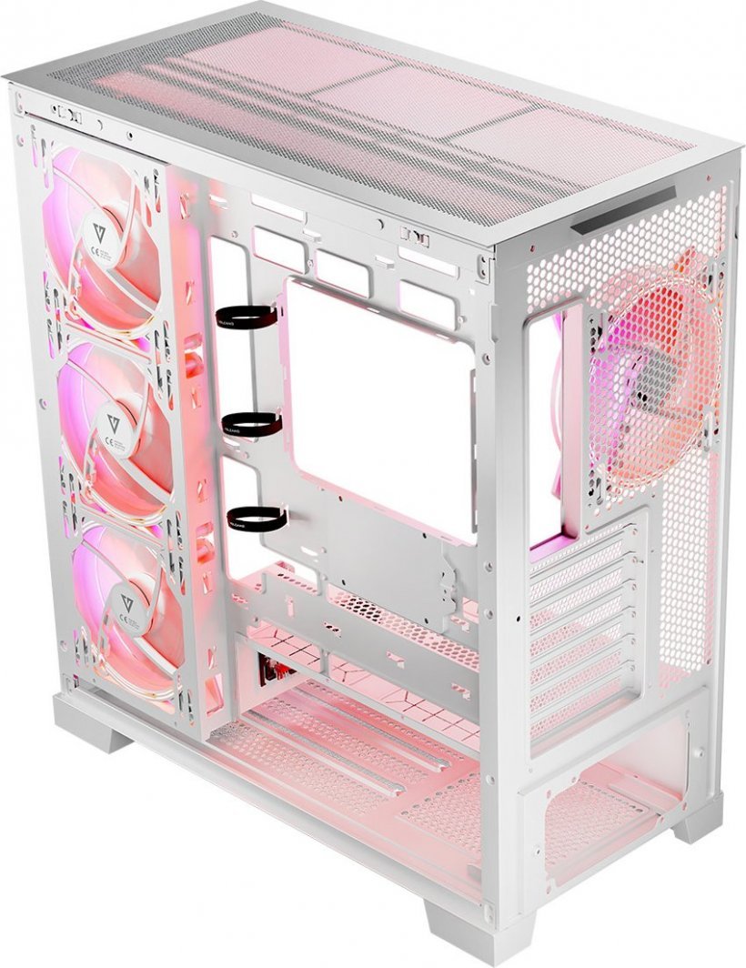 Modecom Volcano Space Apex ARGB Case, White, Midi Tower - Thumbnail 18