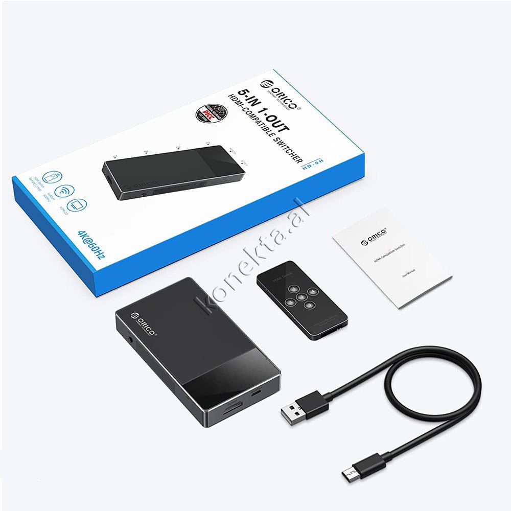 Orico HDMI Switch, 5 Porta, Grise - Thumbnail 14