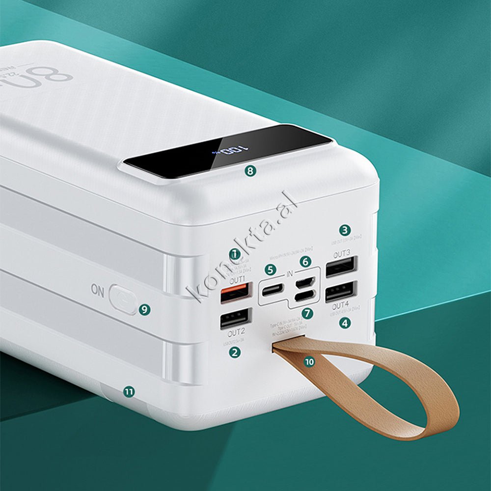 Remax 80000mAh External Battery, White - Thumbnail 10