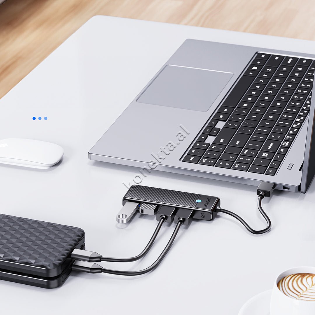 Orico USB Hub, 4 Porta USB 3.0, E zezë - Thumbnail 8