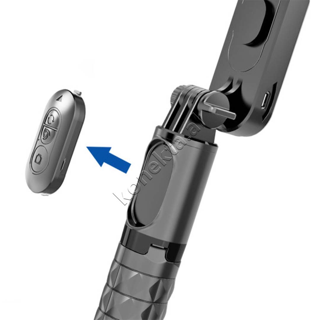 tjetertjeter Gimbal (Tripod) Me Rrotullim 360° Dhe Drite LED - Thumbnail 6