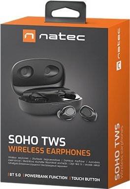 Natec Soho TWS Earbuds, Black - Thumbnail 5