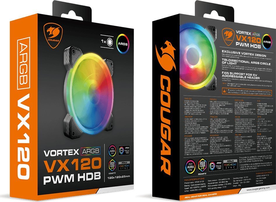 Cougar Vortex ARGB VX120 Cooler, 120 mm - Thumbnail 8