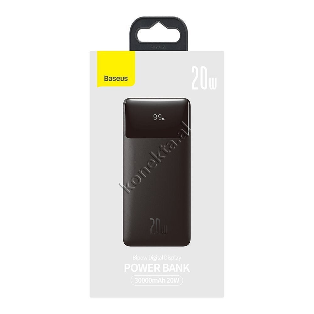 Baseus 30000mAh Power Bank, 15W & 20W, 3 Ports, Black - Thumbnail 2