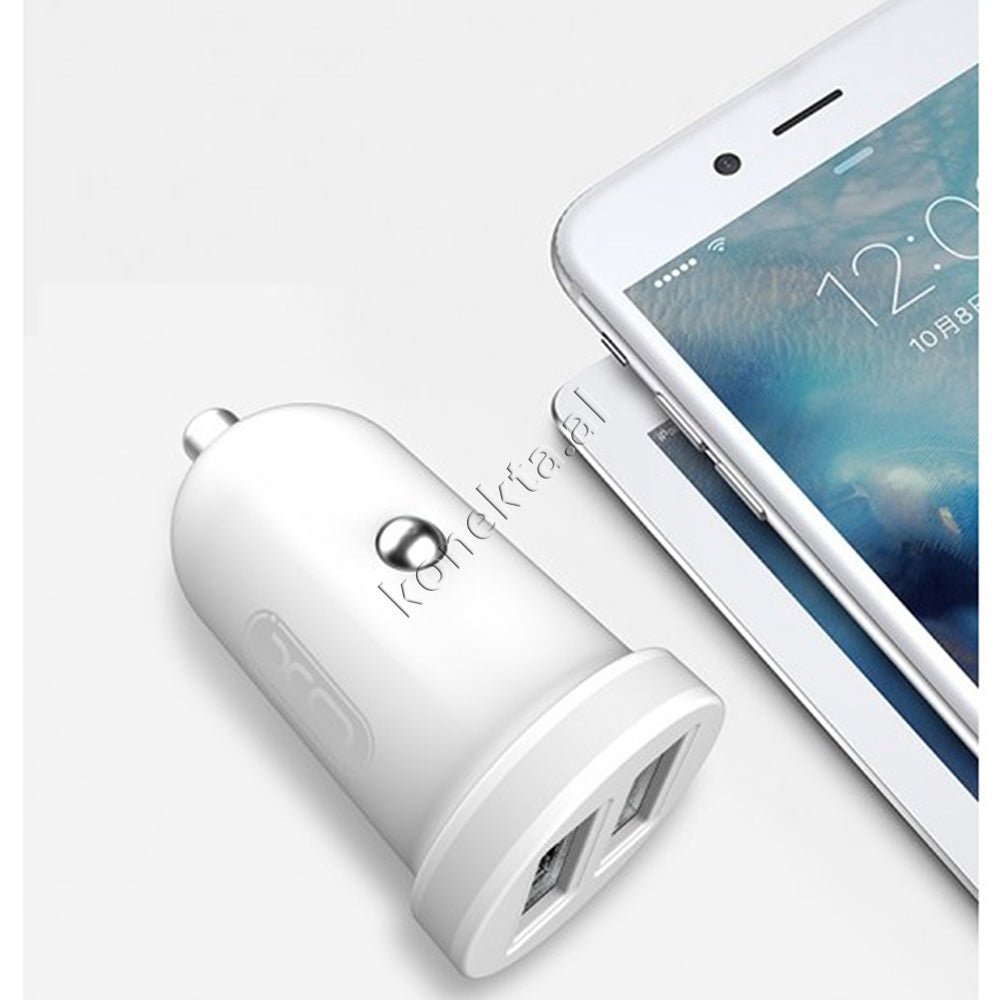 XO Adaptor Karikimi Per Makine, Black and White, 2 Porta USB - Thumbnail 7