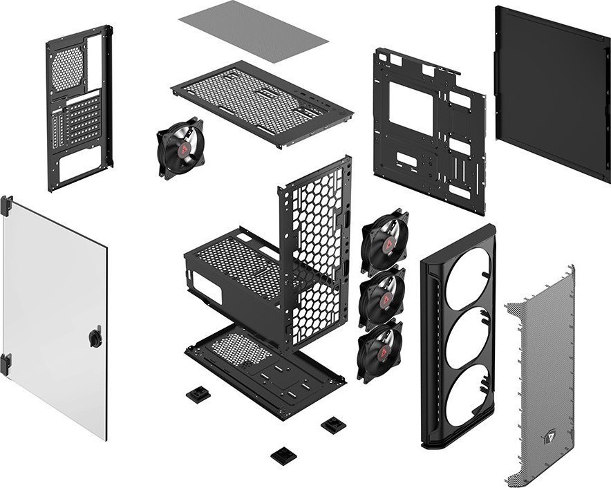 Savio Shadow X2 Mesh Case, Midi Tower - Thumbnail 2