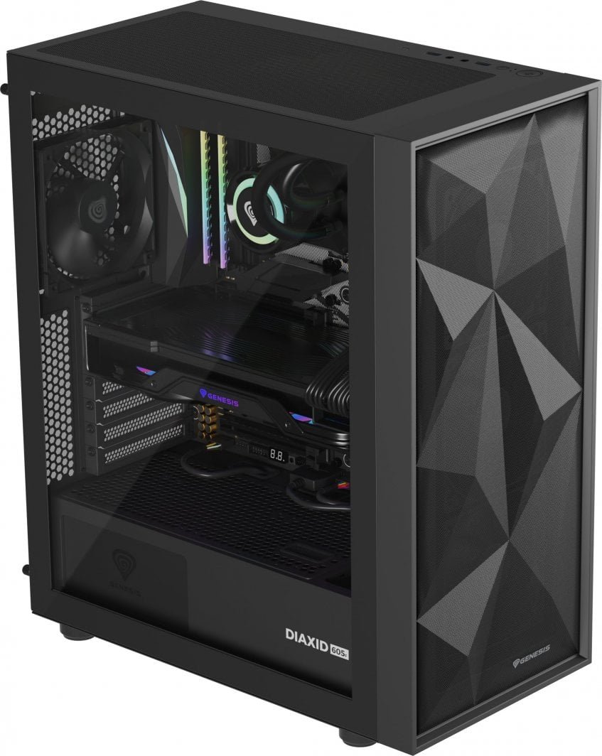 Genesis Diaxid 605F Case, Black, Midi Tower - Thumbnail 5