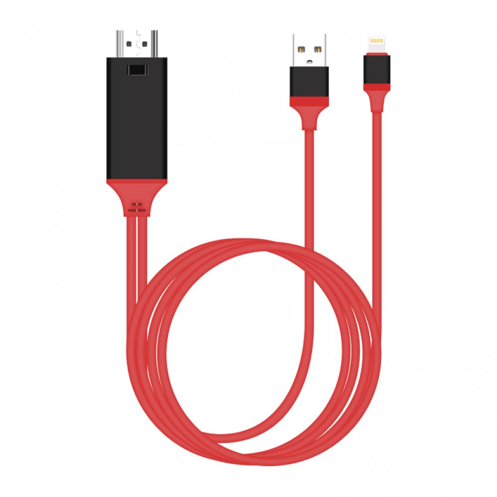 Earldom W5 Cable, HDMI / Lightning, 2 meters - Image 1