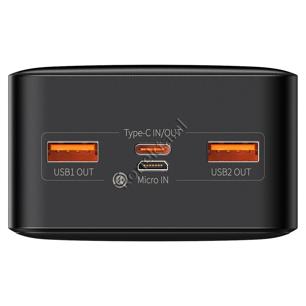 Baseus 30000mAh Power Bank, 15W & 20W, 3 Ports, Black - Thumbnail 5