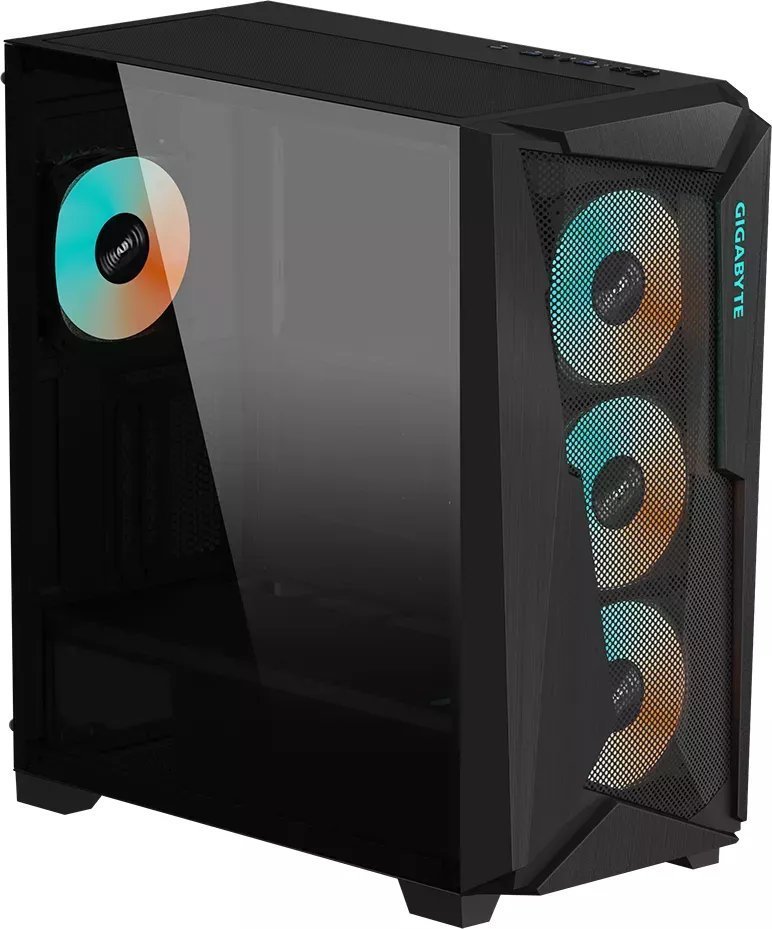Gigabyte C301 Glass Case, Black, Midi Tower - Image 1