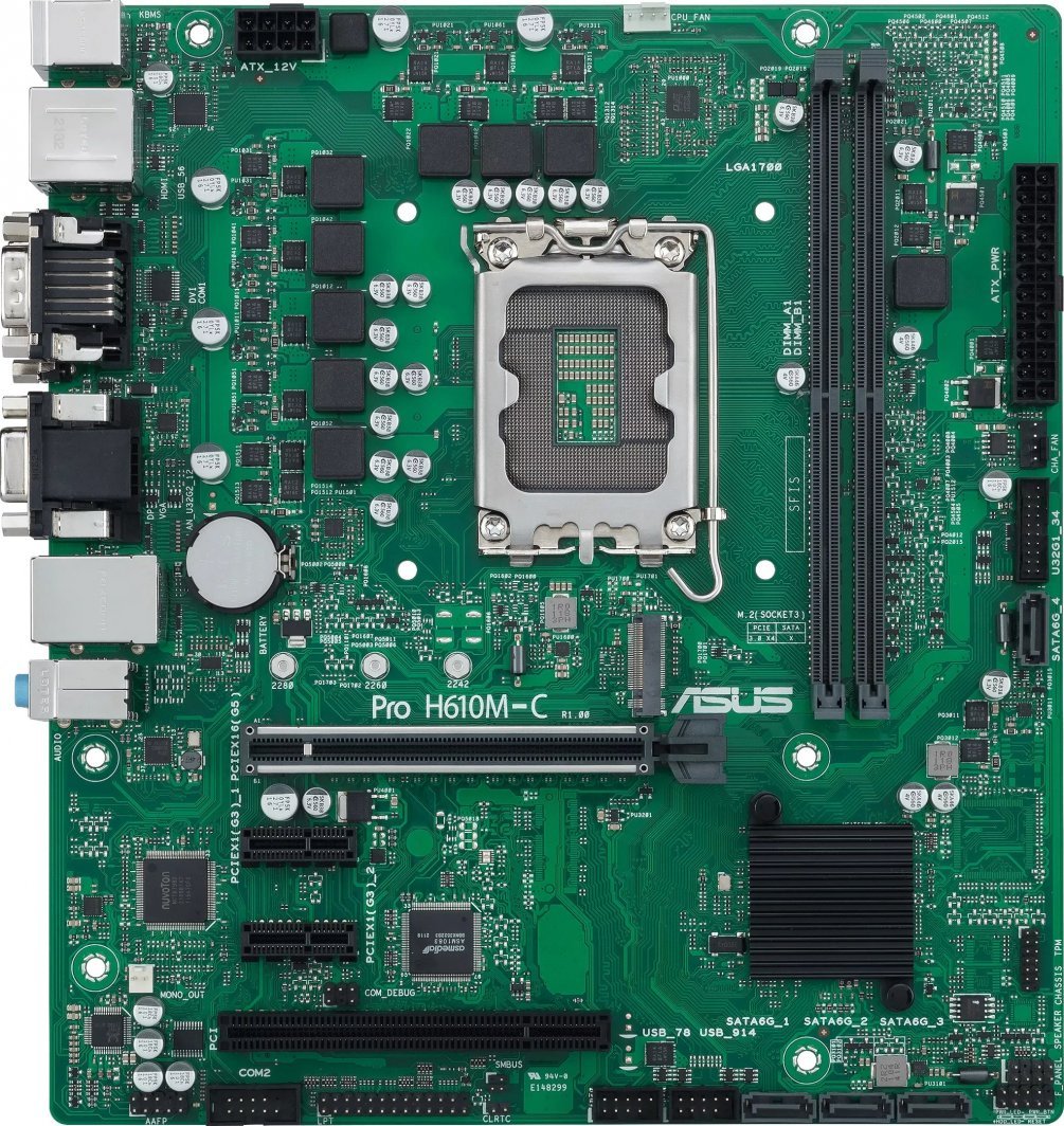 ASUS PRO H610M-C-CSM Motherboard, 64GB - Thumbnail 2
