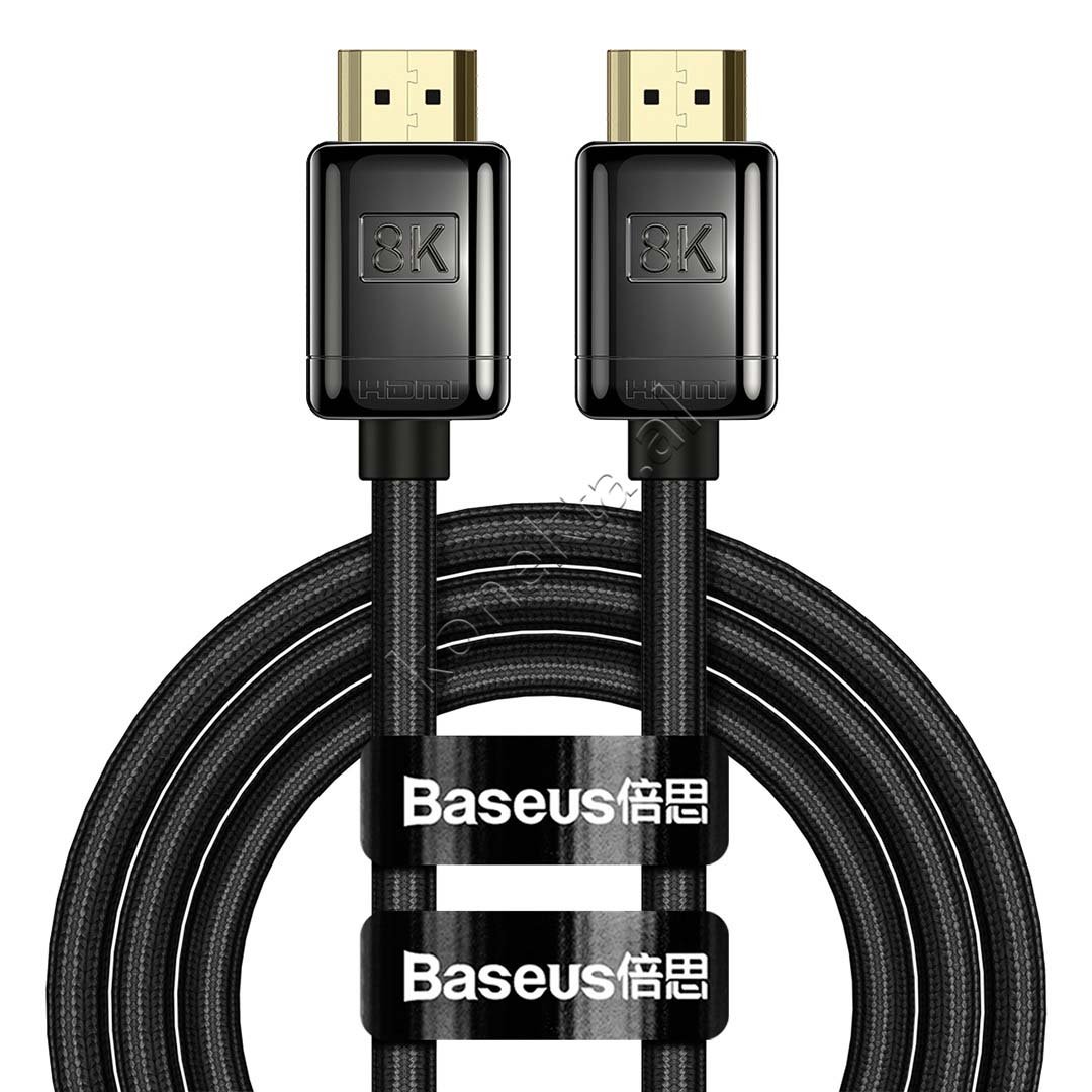 Baseus HDMI Cable, 2m, HDMI 2.1, 8K, Black - Image 1