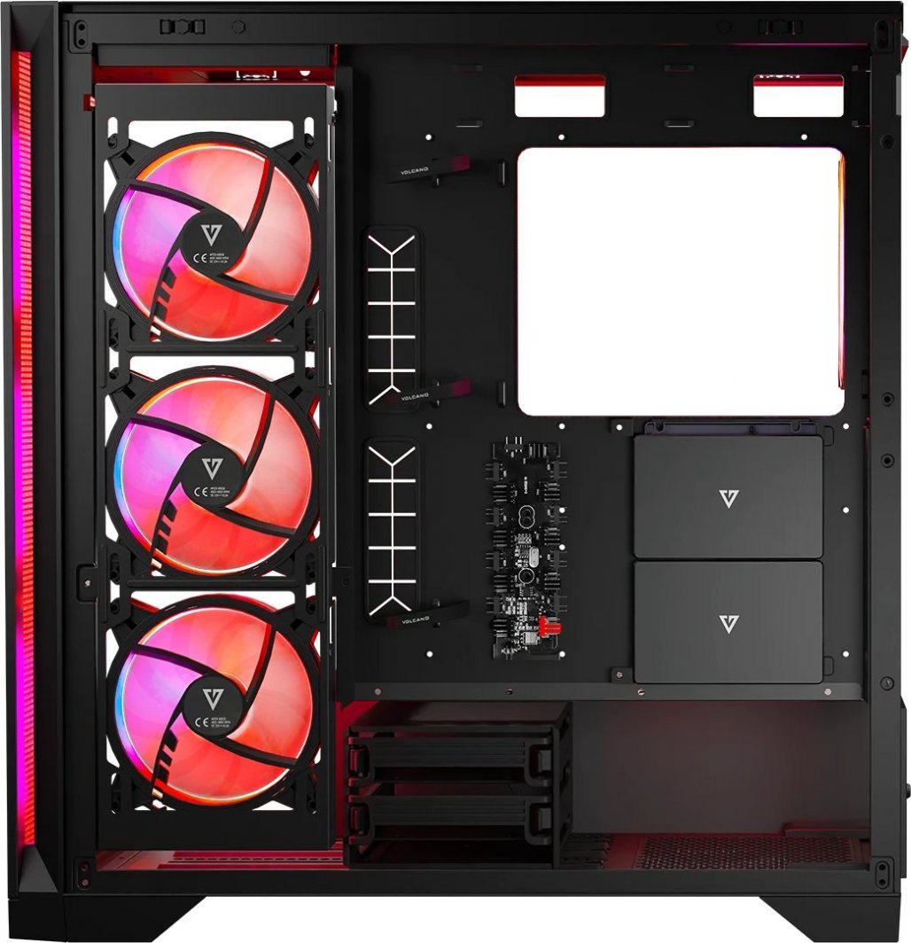 Modecom Volcano Expanse S Apex ARGB Case, Black, Midi Tower - Thumbnail 6