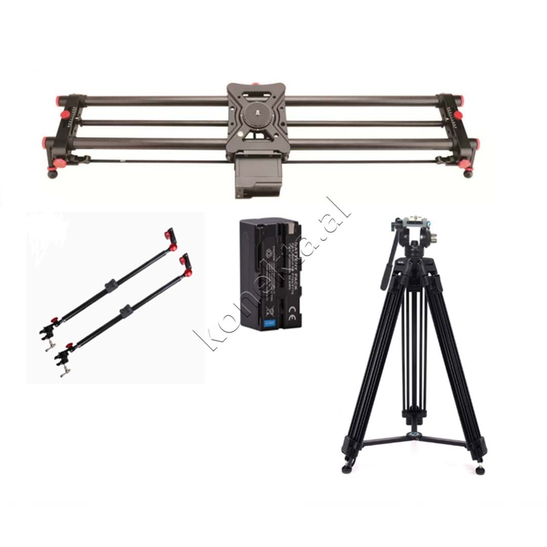Set Trekembesh (Tripod) Profesional + Rail Slider + Bateri 6600mAh - Image 1