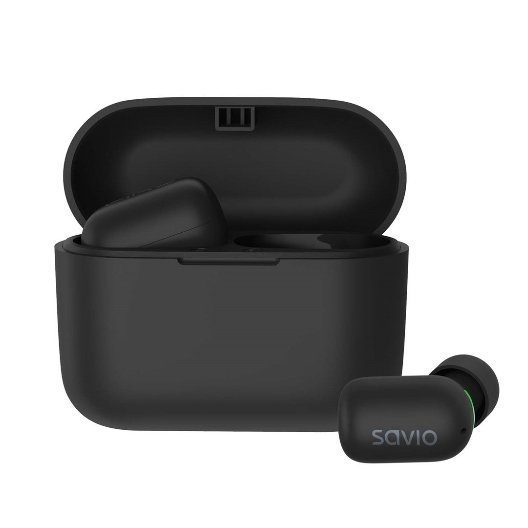 Savio TWS-09 Headphones, Wireless, Black - Thumbnail 2