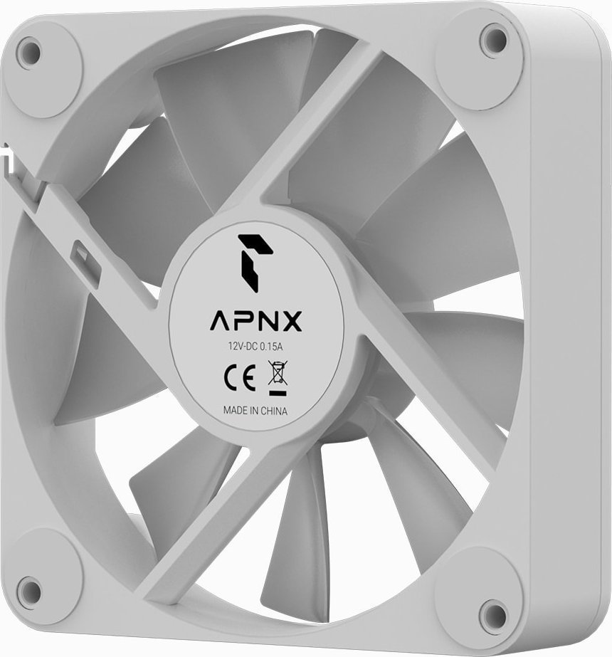 Apnx FP1-120 PWM ARGB Fan, 120 mm, White - Thumbnail 4