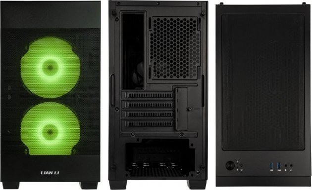 Lian Li LANCOOL 205M Mesh Case, Black, Micro Tower - Thumbnail 3