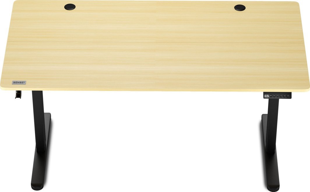 SENSE7 Nojo Table, 140cm x 70cm, Black / Light Wood - Thumbnail 6