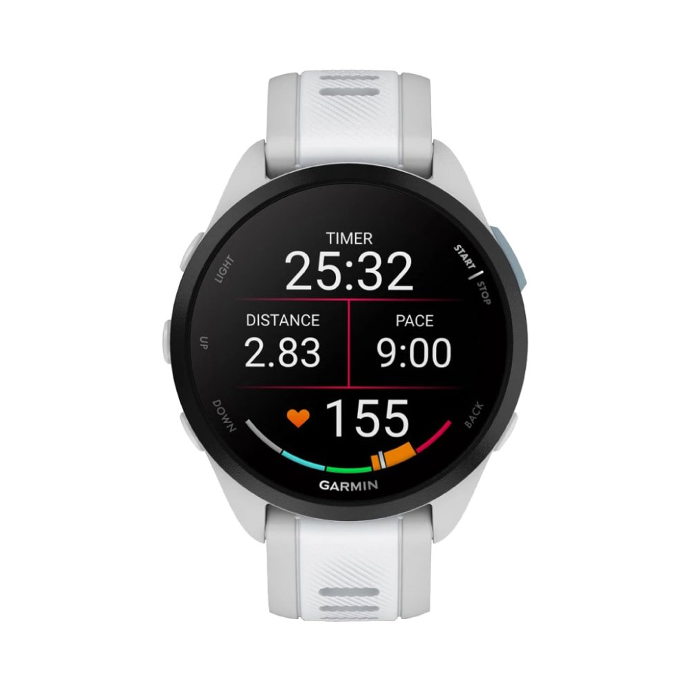 Garmin Forerunner 165 Watch, Mist Gray/Whitestone - Image 1
