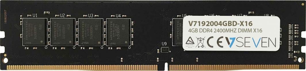 V7 DDR4 Memory, 4 GB, 2400 MHz, CL17, V7192004GBD-X16 - Image 1