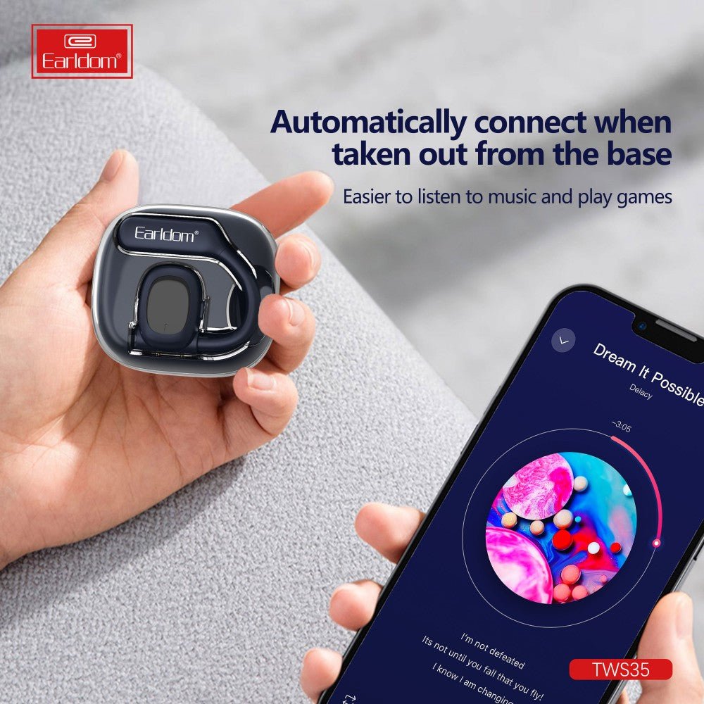 Earldom TWS35 Wireless Earbuds, Black - Thumbnail 6