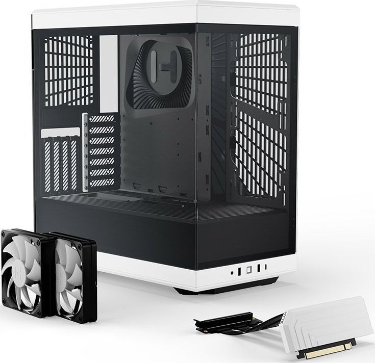 Hyte Y40 Case, Black and White, Midi Tower - Thumbnail 2
