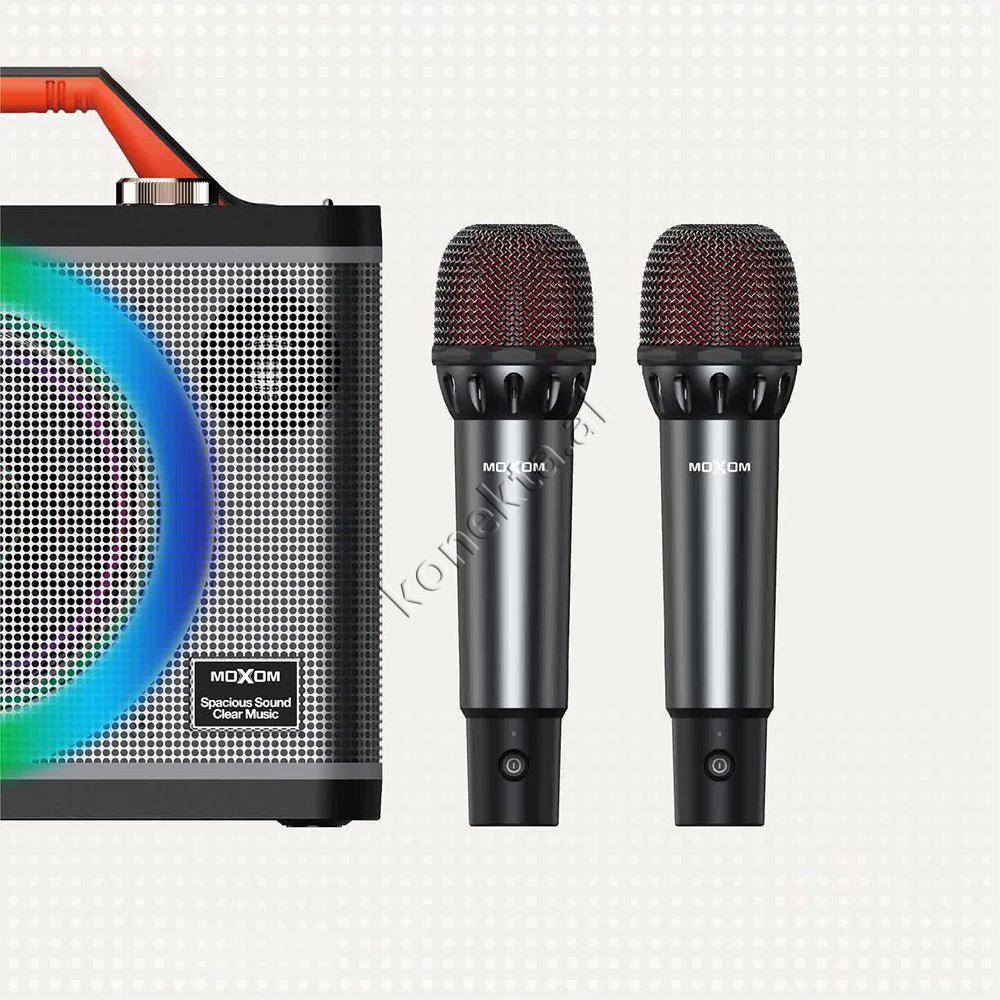 Moxom Bluetooth Speaker, 30W, Super Bass, with 2 Microphones for Karaoke - Thumbnail 4