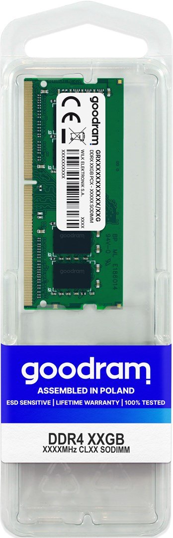 Goodram SODIMM Memory, 16GB, DDR4, 2666MHz, CL19 - Image 1