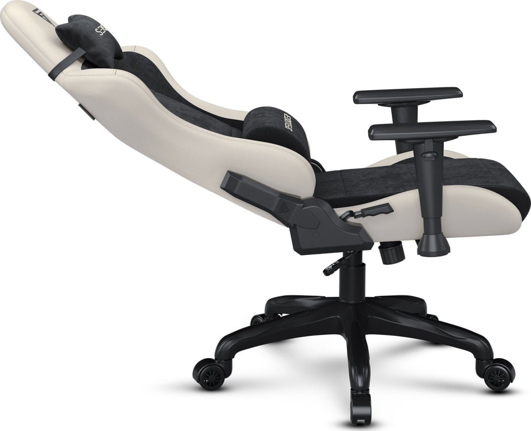 SENSE7 Spellcaster FUKU Chair, Material + Leather, Black/Beige - Thumbnail 6