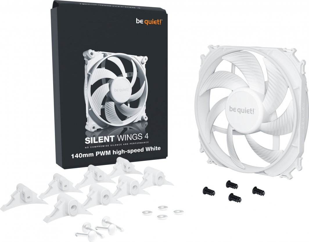 Be quiet! Silent Wings 4 PWM Fan, 140 mm, White - Thumbnail 4