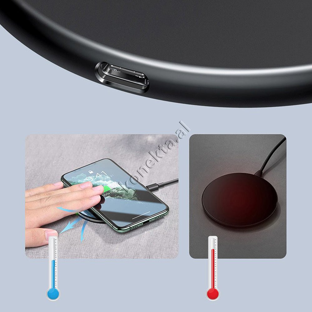 Baseus Wireless Charger, Black, 15W - Thumbnail 11