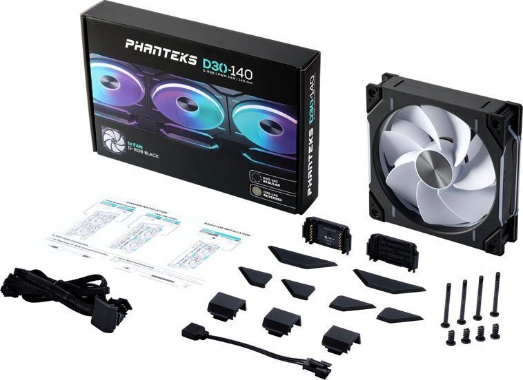 Phanteks D30-140 D-RGB Reverse Fan, 140 mm - Thumbnail 8