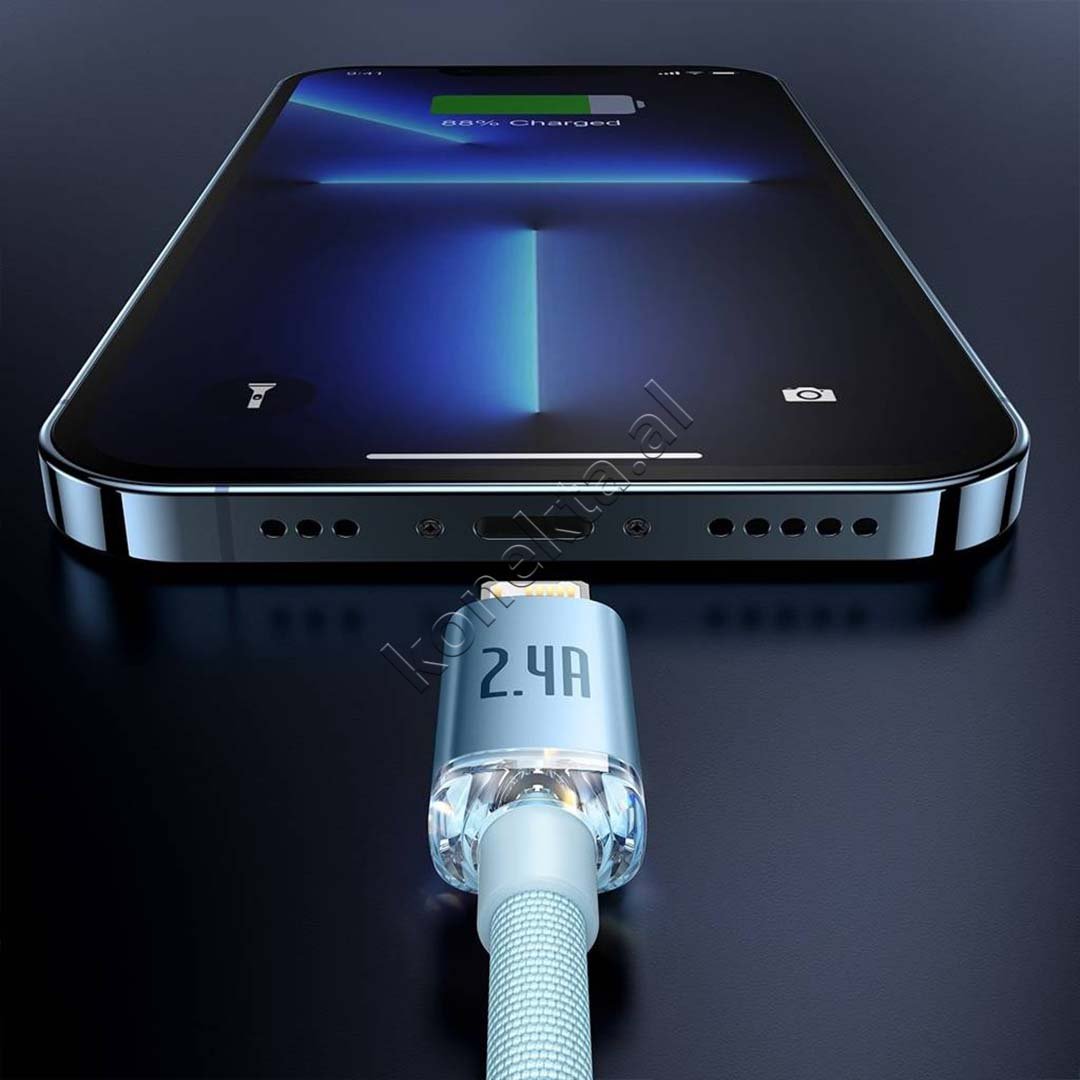 Baseus USB to Lightning Cable, 1.2m, Blue - Thumbnail 9